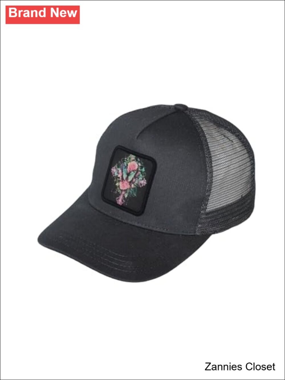 🤠 Butterfly Leather Patch Trucker Hat Baseball Cap Golf Dad Hat Adjustable